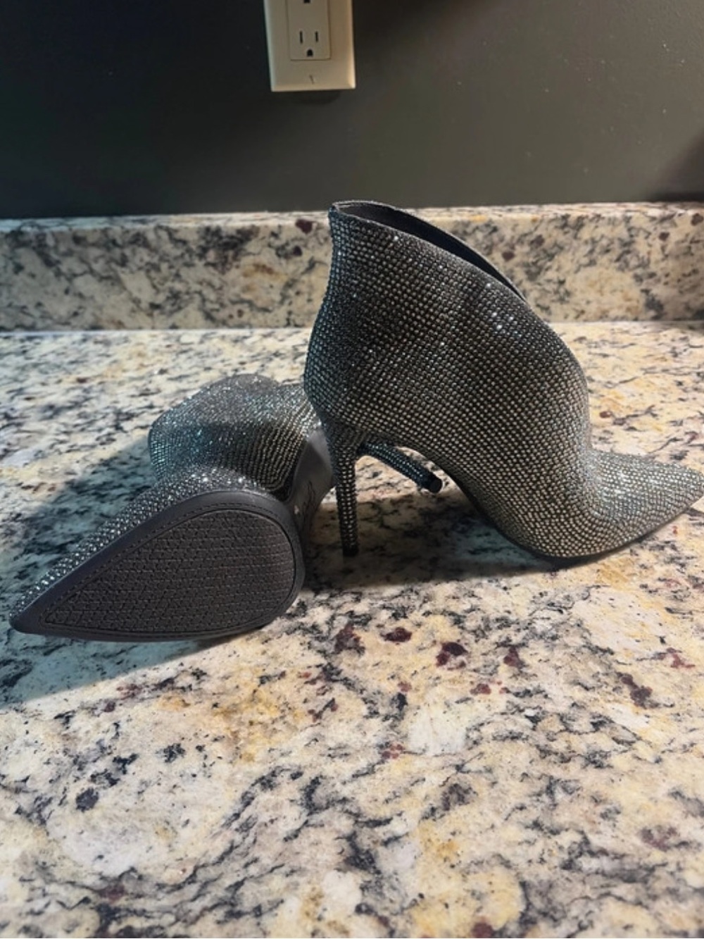 JESSICA SIMPSON♦️GLITTER GABOR RHINESTONES BOOT - Picture 4 of 14